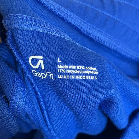 Gap Fit Kids Drawstring Waist Blue Joggers Boys Large NWT Back to School - Picture 2 of 6